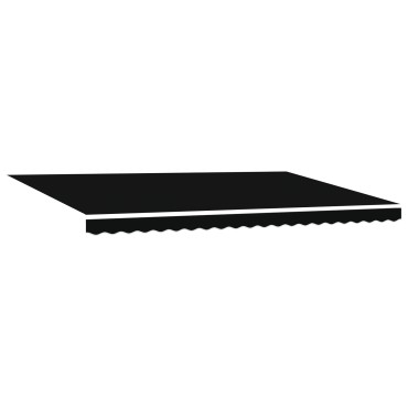 vidaXL Αυτόματη Αναδιπλούμενη Τέντα με LED Μαύρη 500x350 εκ.