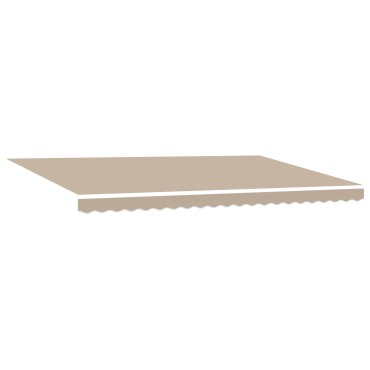 vidaXL Αυτόματη Ανασυρόμενη Τέντα με LED Μπεζ 500x350 cm