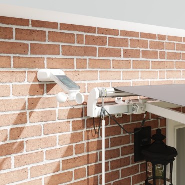 vidaXL Αυτόματη Ανασυρόμενη Τέντα με LED Ανοιχτό Γκρι 500x350 cm