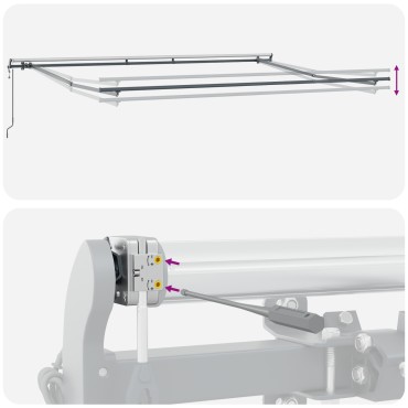 vidaXL Ανασυρόμενη Τέντα Κόκκινη 500x350 εκ.