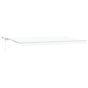 vidaXL Αυτόματη Ανασυρόμενη Τέντα με LED Λευκή 600x300 εκ.