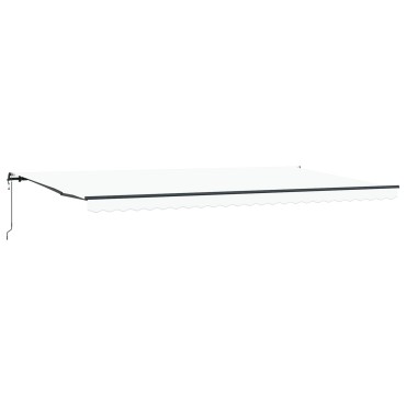 vidaXL Αυτόματη Ανασυρόμενη Τέντα Λευκή 600x300 cm