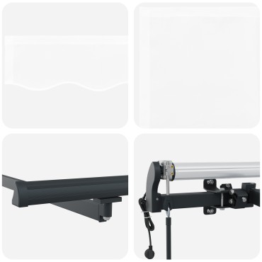 vidaXL Αυτόματη Ανασυρόμενη Τέντα Λευκή 600x300 cm