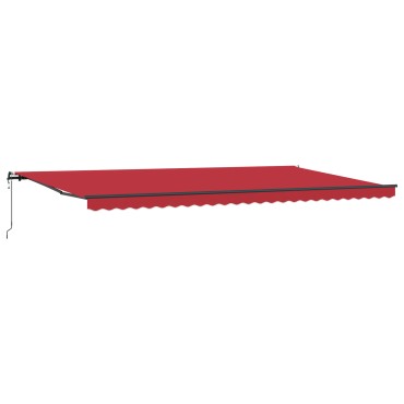 vidaXL Αυτόματη Ανασυρόμενη Τέντα Κόκκινη 600x300 cm