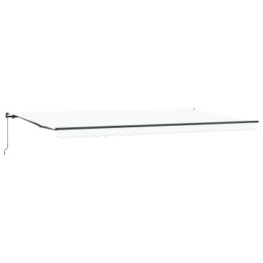 vidaXL Χειροκίνητη Ανασυρόμενη Τέντα Λευκή 600x350 cm