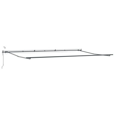 Αυτόματη Ανασυρόμενη Τέντα με LED Λευκή 600x350 εκ., Αντικατάσταση Υφάσματος Τέντας vidaXL για Σκελετό 6x3.5 μ Λευκή