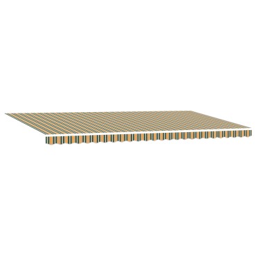 vidaXL Αυτόματη Ανασυρόμενη Τέντα με LED Πράσινο και Κίτρινο 600x350 εκ.