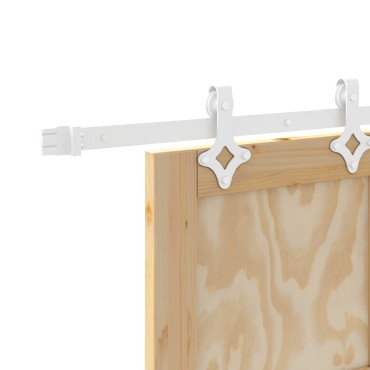 vidaXL Συρόμενη Πόρτα με Σετ Εξαρτημάτων 61x198.5 εκ Μασίφ Ξύλο Πεύκου