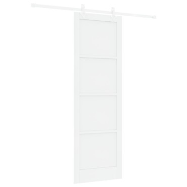 Συρόμενη Πόρτα vidaXL με Σετ Στήριξης Λευκή 78x232 cm Στερεό Ξύλο Πεύκου, Εσωτερική Πόρτα vidaXL 'ORKDAL' Λευκή 78x232x4 cm Στερεό Ξύλο Πεύκου