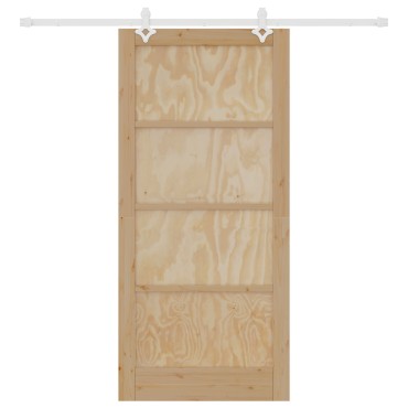vidaXL Συστροφή Πόρτας με Σετ Υλικών 93x202 cm Συμπαγές Ξύλο Πεύκου