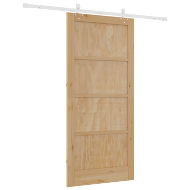 vidaXL Συστροφή Πόρτας με Σετ Υλικών 93x202 cm Συμπαγές Ξύλο Πεύκου