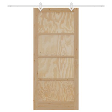 Συρόμενη Πόρτα vidaXL με σετ υλικών 93x211 cm από μασίφ ξύλο πεύκου, Εσωτερική Πόρτα vidaXL 'ORKDAL'93x211x4 cm από μασίφ ξύλο πεύκου