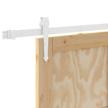 vidaXL Συρόμενη Πόρτα με Σετ Εξαρτημάτων 61x198.5 cm Στέρεο Ξύλο Πεύκο