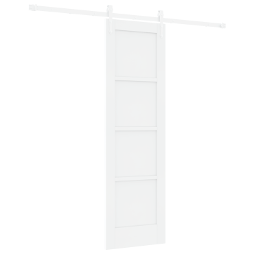 vidaXL Συρόμενη Πόρτα με Σετ Υλικών Λευκή 61x198.5 εκ. Συμπαγές Ξύλο Πεύκου
