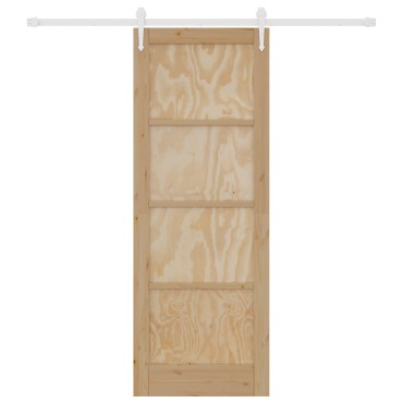 Συρόμενη Πόρτα vidaXL με Σετ Εξαρτημάτων 78x211 cm Μασίφ Ξύλο Πεύκου, Εσωτερική Πόρτα vidaXL 'ORKDAL'78x211x4 cm Μασίφ Ξύλο Πεύκου