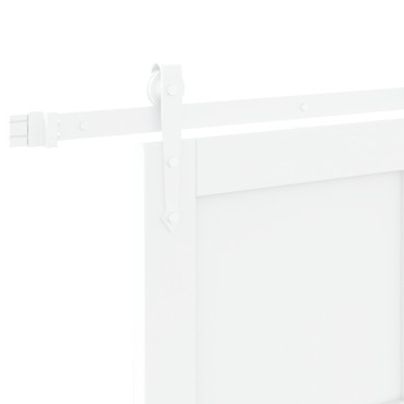 Συρόμενη Πόρτα vidaXL με Σετ Υλικού Λευκή 93x232 cm Μασίφ Ξύλο Πεύκου, Εσωτερική Πόρτα vidaXL 'ORKDAL' Λευκή 93x232x4 cm Μασίφ Ξύλο Πεύκου