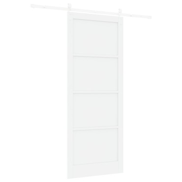 Συρόμενη Πόρτα vidaXL με Σετ Υλικού Λευκή 93x232 cm Μασίφ Ξύλο Πεύκου, Εσωτερική Πόρτα vidaXL 'ORKDAL' Λευκή 93x232x4 cm Μασίφ Ξύλο Πεύκου