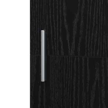 vidaXL Υψηλό Ντουλάπι Μαύρης Βελανιδιάς 45x42.5x185cm Επεξεργασμένο Ξύλο 1 τεμ.