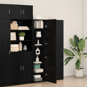 vidaXL Υψηλό Ντουλάπι Μαύρης Βελανιδιάς 45x42.5x185cm Επεξεργασμένο Ξύλο 1 τεμ.