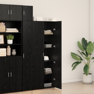 vidaXL Υψηλό Γραφείο Μαύρης Δρυός 70x42.5x185cm Επεξεργασμένο Ξύλο 1 τεμ.