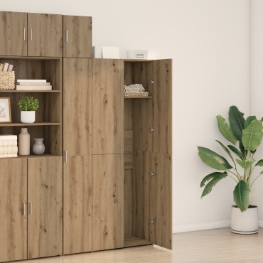 vidaXL Ψηλός μπουφές Artisan Oak 70x42.5x185cm Μηχανικά επεξεργασμένο ξύλο 1 τεμ.