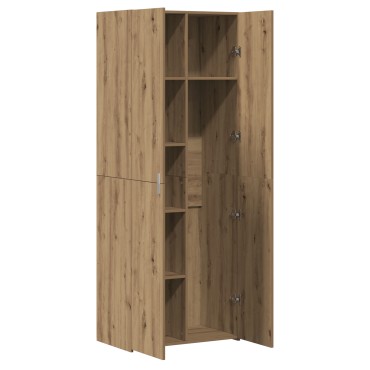 vidaXL Ψηλός μπουφές Artisan Oak 70x42.5x185cm Μηχανικά επεξεργασμένο ξύλο 1 τεμ.