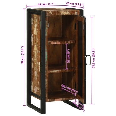 vidaXL Ντουλάπα Τοίχου 40x35x90cm Στερεό Ξύλο Ανακυκλωμένο