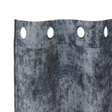 vidaXL Βελούδινες Κουρτίνες 2 τμχ. Ασημί Γκρι 140x140cm Βελούδο