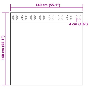 vidaXL Βελούδινες Κουρτίνες 2 τμχ. Ασημί Γκρι 140x140cm Βελούδο