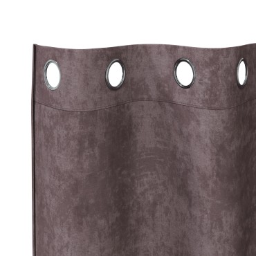 vidaXL Βελούδινες Κουρτίνες 2 τμχ. Καφέ 245x140cm Βελούδο