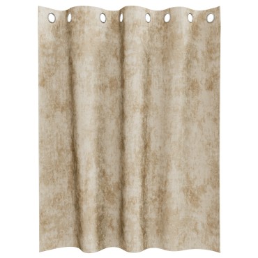 vidaXL Βελούδινες Κουρτίνες 2 τμχ. Κρεμ 140x140cm Βελούδο