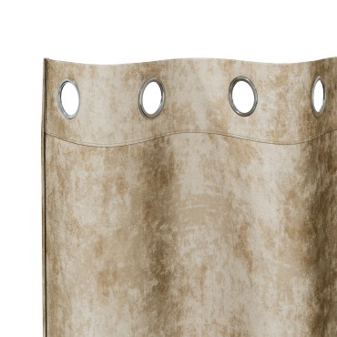 vidaXL Βελούδινες Κουρτίνες 2 τμχ. Κρεμ 140x140cm Βελούδο