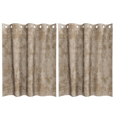 vidaXL Βελούδινες Κουρτίνες 2 τμχ. Μπρονζέ 140x140cm Βελούδο