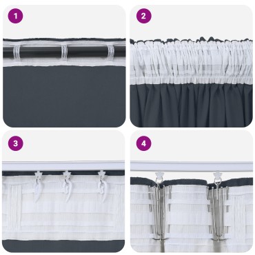 vidaXL Βελούδινες Κουρτίνες 2 τμχ. Ασημί Γκρι 140x140cm Βελούδο