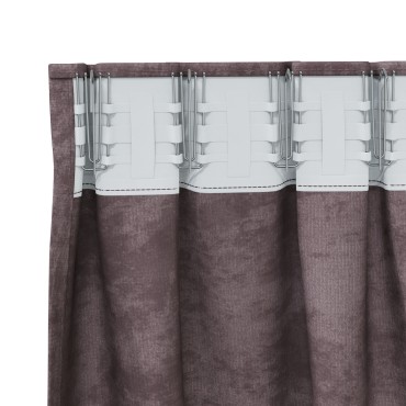 vidaXL Βελούδινες Κου curtains 2 τεμ. με οπές Καφέ 140x140cm