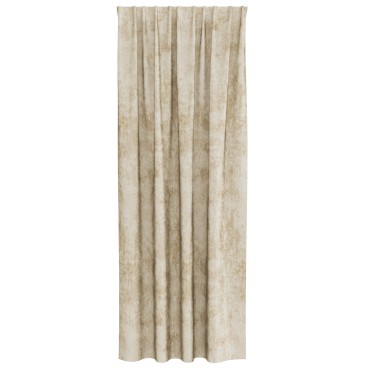 vidaXL Βελούδινες Κουρτίνες 2 τμχ. Κρεμ 225x140cm Βελούδο
