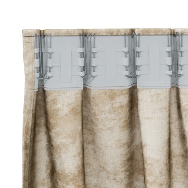 vidaXL Βελούδινες Κουρτίνες 2 τμχ. Κρεμ 225x140cm Βελούδο