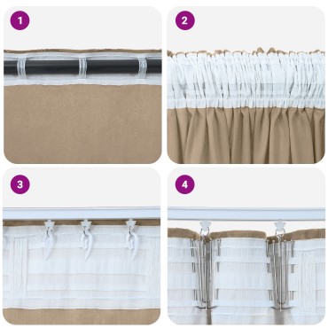 vidaXL Βελούδινες Κουρτίνες 2 τμχ. Μπρονζέ 260x140cm Βελούδο
