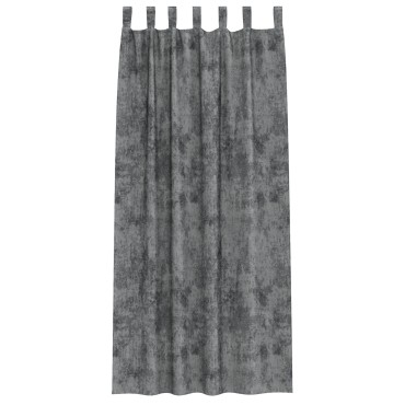 vidaXL Βελούδινες Κουρτίνες 2 τμχ. Γκρι 260x140cm Βελούδο