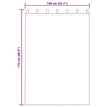 vidaXL Βελούδινες Κουρτίνες 2 τμχ. Μπρονζέ 175x140cm Βελούδο