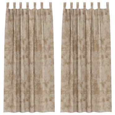 vidaXL Βελούδινες Κουρτίνες 2 τμχ. Μπρονζέ 260x140cm Βελούδο