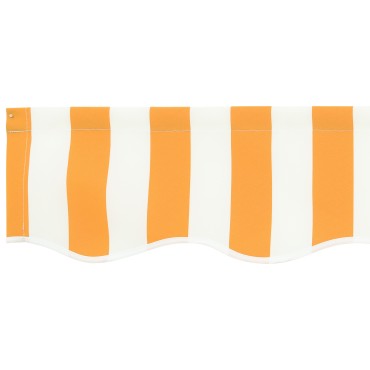 vidaXL Κάλυμμα τέντας για πλαίσιο 2.5x2 μ. Κίτρινο και λευκό