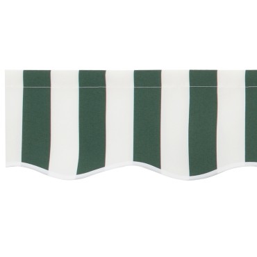 vidaXL Tέντα Valance για πλαίσιο 3 μ Πράσινη και Λευκή 2.8 x 0.2 μ