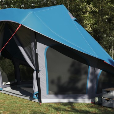 vidaXL Σκηνή Τιπί με στέγη με αέρα αέρα Μπλε 508 x 470 x 300 εκ ταφτάς