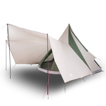 vidaXL Σκηνή Τιπί με στέγη Πράσινο 510 x 690 x 330 εκ. ταφτάς