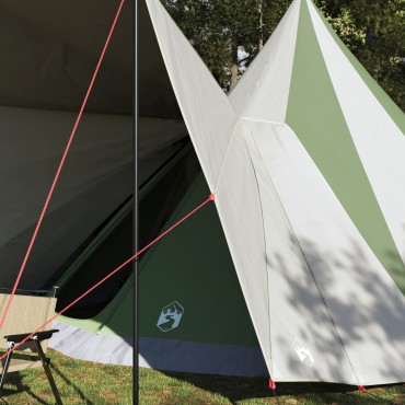 vidaXL Σκηνή Τιπί με στέγη Πράσινο 510 x 690 x 330 εκ. ταφτάς