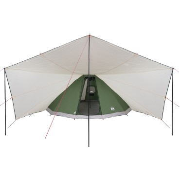 vidaXL Σκηνή Τιπί με στέγη Πράσινο 510 x 690 x 330 εκ. ταφτάς