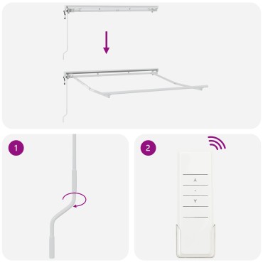 vidaXL Electric Awning Frame 2.5 x 2 m Λευκό