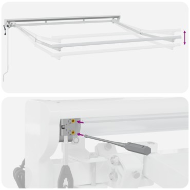 vidaXL Electric Awning Frame 2.5 x 2 m Λευκό