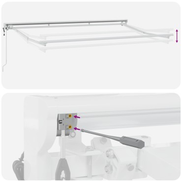 vidaXL Electric Awning Frame 3,5 x 2 m Λευκό
